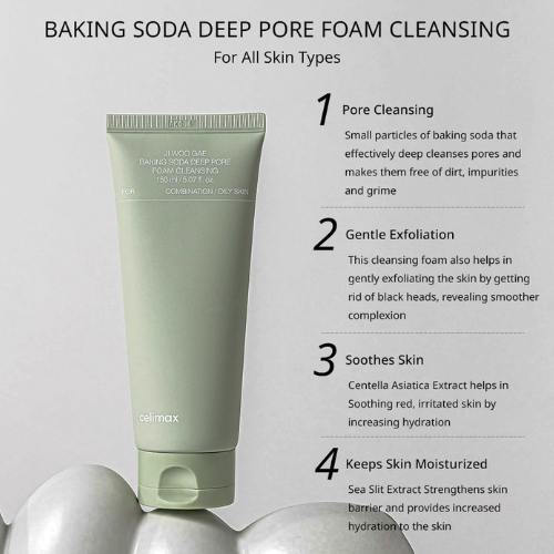 [Limpiador facial] celimax Baking Soda Deep Pore Foam Cleansing 150ml