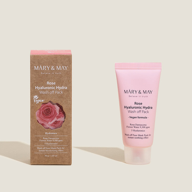 *CLEARANCE*[Mascarilla facial] Mary&May Rose Hyaluronic Hydra Wash off Pack 30ml