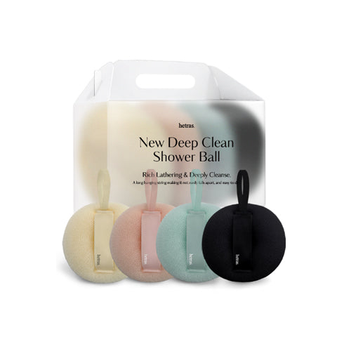 [Esponja de baño] hetras New Deep Clean Shower Ball (4ea)
