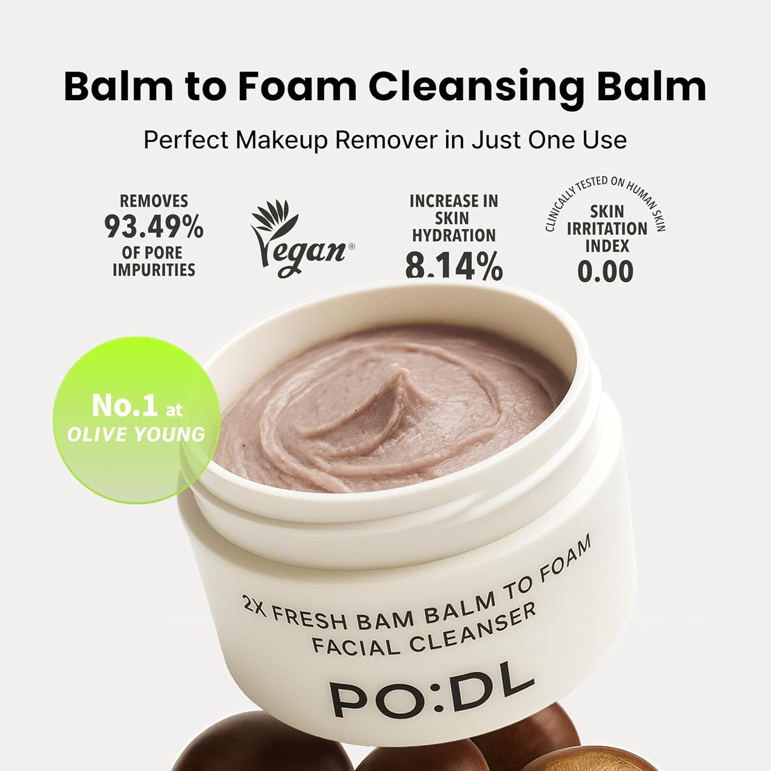 [Limpiador facial] PODL 2X Fresh Bam Balm To Foam 130ml