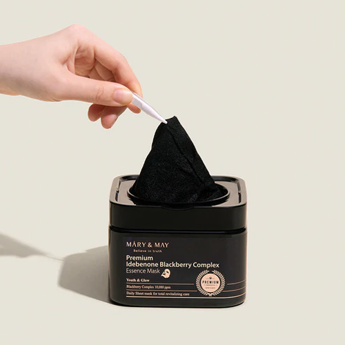 [Mascarilla facial] Mary&May Premium Idebenone Blackberry Complex Essence Mask (20ea)