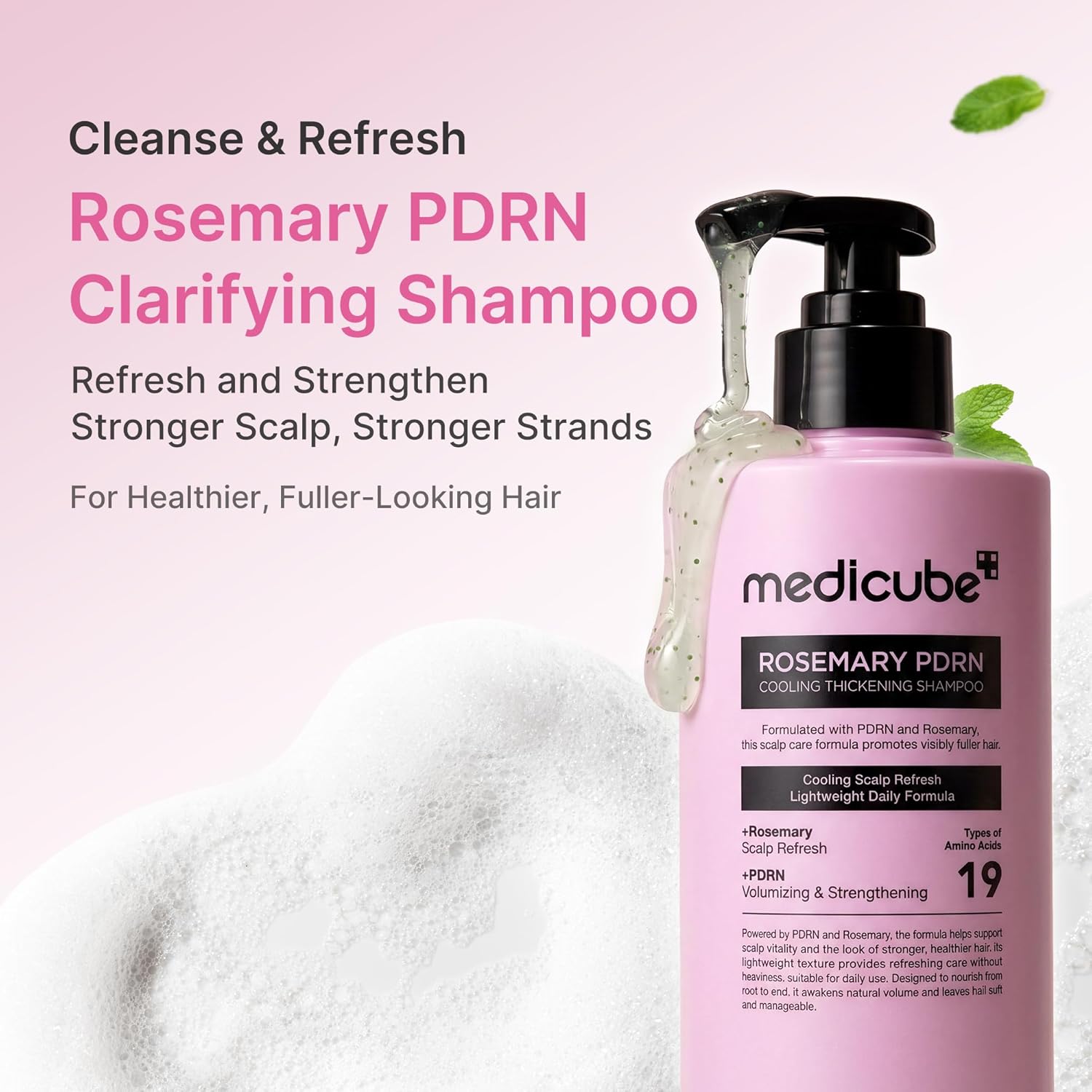 [Champú] Medicube Rosemary PDRN Cooling Thickening Shampoo 400ml