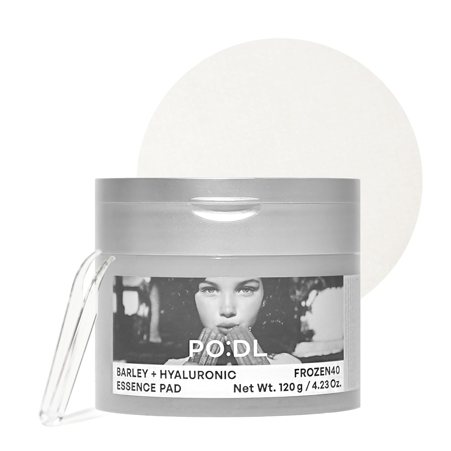 [Almohadillas con tónico] PODL Barley Hyaluronic Frozen40 Essence Toner Pads (70EA)