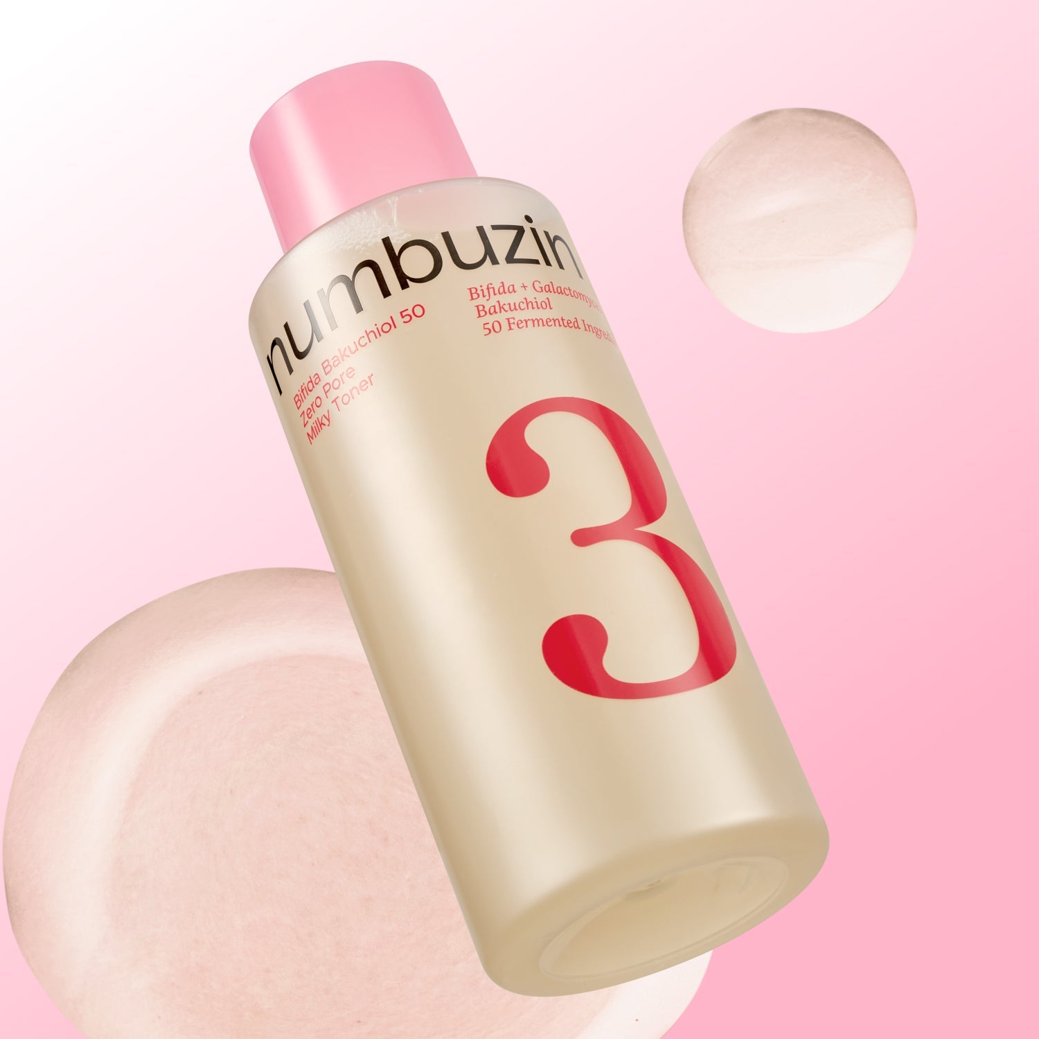 [Tónico facial] Numbuzin No.3 Bifida Bakuchiol 50 Zero Pore Milky Toner 200ml