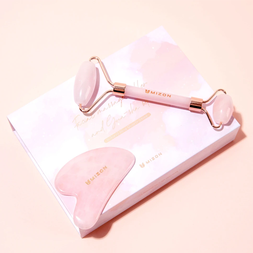 [Kit de masaje] Mizon Facial Massage Roller And Gua-Sha Set