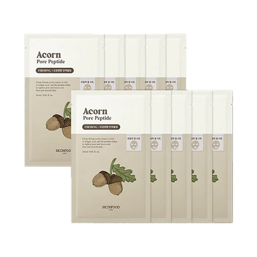 [Mascarilla facial] Skinfood Acorn Pore Peptide Mask (10ea)