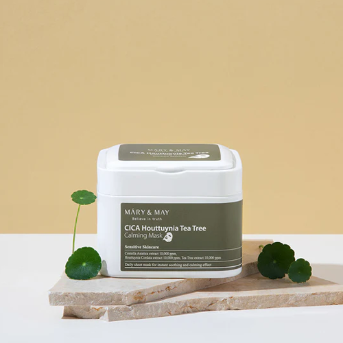 [Mascarilla facial] Mary&May Cica Houttuynia Tea Tree Calming Mask (30ea)