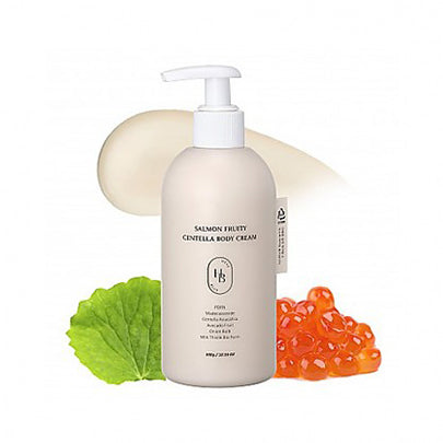 [Crema corporal] HEVEBLUE Salmon Fruity Centella Body Cream 300ml