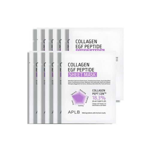 [Mascarillas faciales] APLB Collagen EGF Peptide Sheet Mask (10ea)