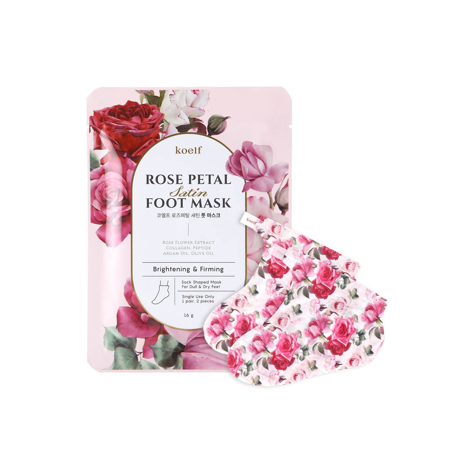 [Mascarilla de pies] KOELF Rose Petal Foot Mask (1 Pair)
