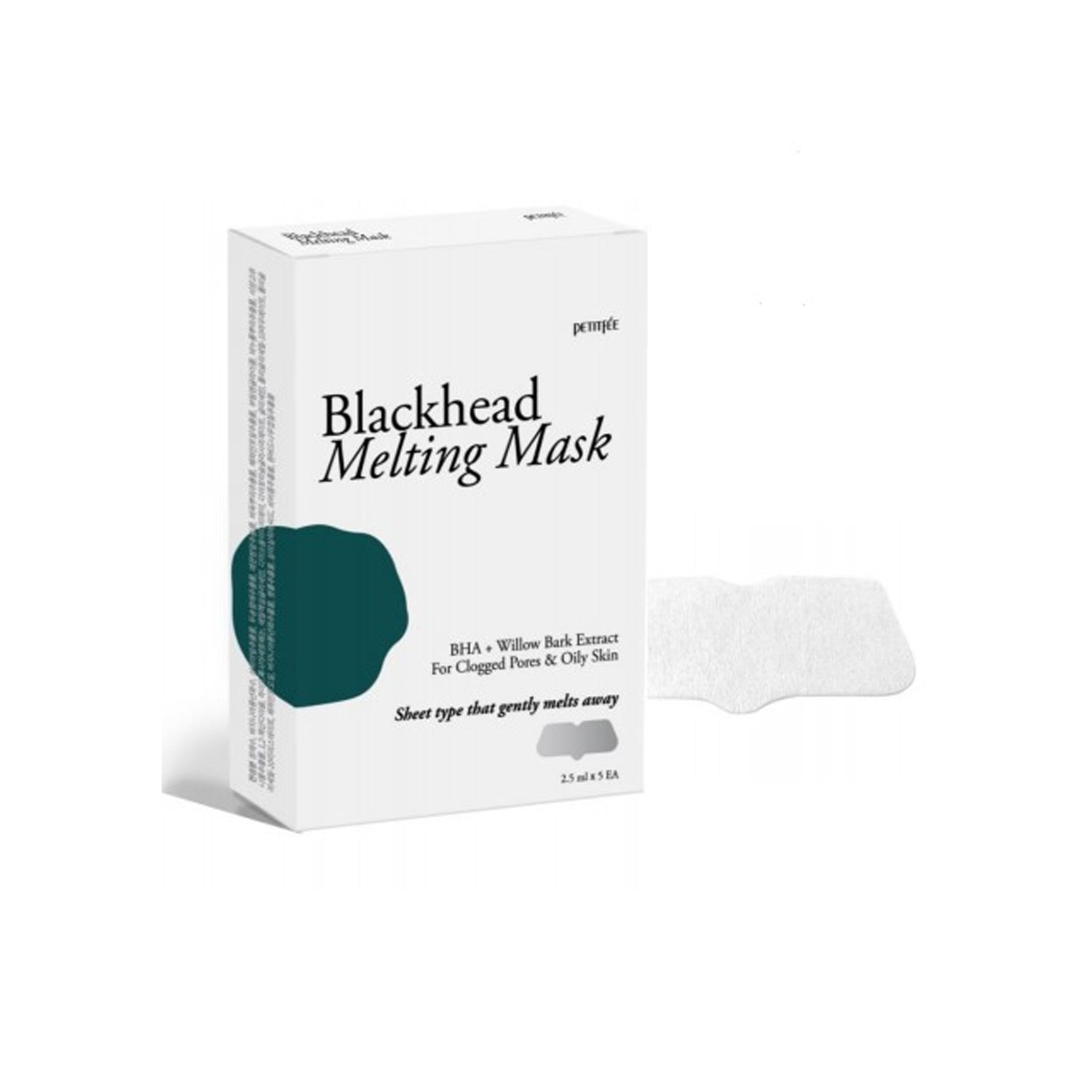 [Mascarilla facial] Petitfee Blackhead Melting Mask (5ea)