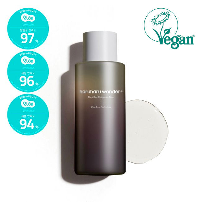 [Tónico facial hidratante] haruharu Black Rice Hyaluronic Toner 300ml
