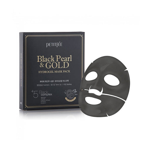[Mascarilla facial] Petitfee Black Pearl & Gold Hydrogel Sheet Mask Pack (5ea)