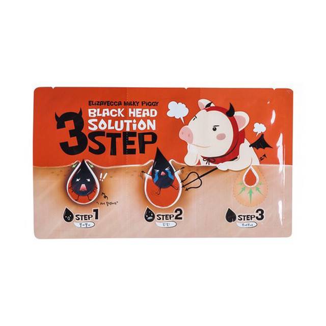 [Kit limpiador de poros para la nariz] Elizavecca Milky Piggy Black Head Solution 3 Step (1ea)