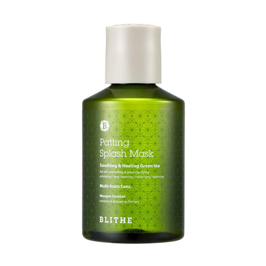 [Mascarilla líquida de enjuague] BLITHE Patting Splash Mask Soothing & Healing Green Tea 150ml